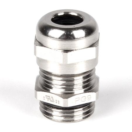RS PRO Metallic Brass Cable Gland, PG9 Thread, 4mm min., 8mm max., IP68
