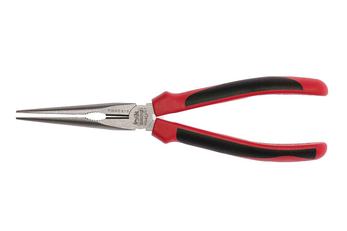 Teng Tools Long Nose Pliers, 205 mm Overall, Straight Tip, ESD
