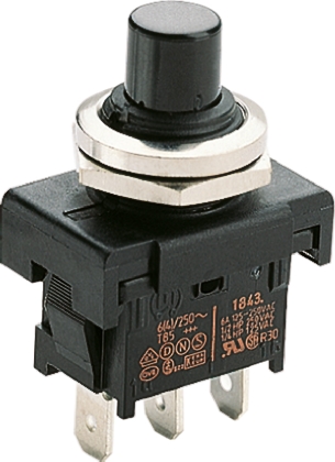 Marquardt Push Button Switch, Momentary, SPDT, IP40