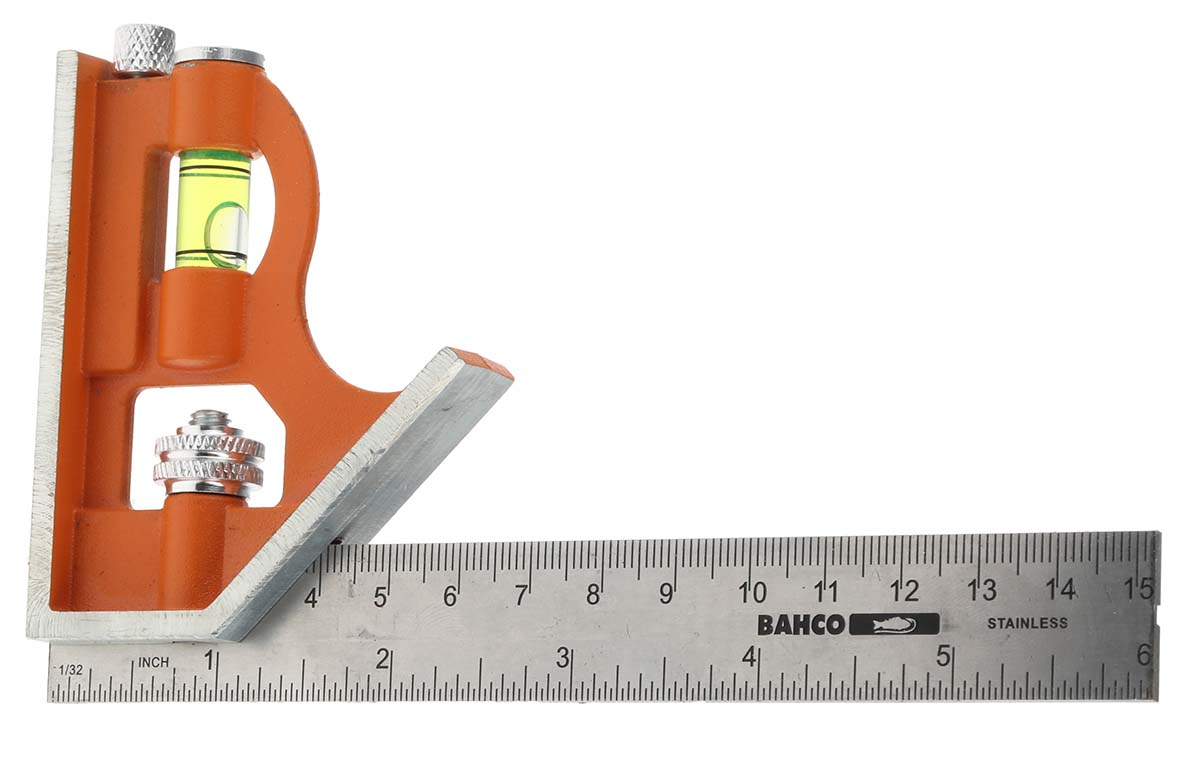 Bahco 150 mm, 6in Combination Square, Stainless Steel