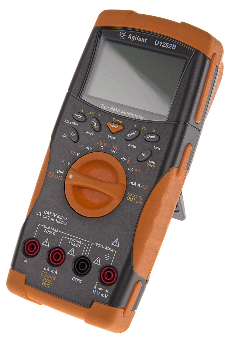 Keysight Technologies U1252B Handheld Digital Multimeter, True RMS, 10A ac Max, 10A dc Max, 1000V ac Max - UKAS