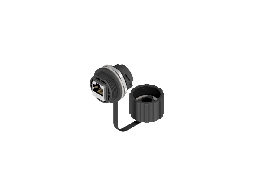 CONEC 17 Series Single-Port RJ45 Receptacle & Cover Assembly Kit, Cat5e, Unshielded