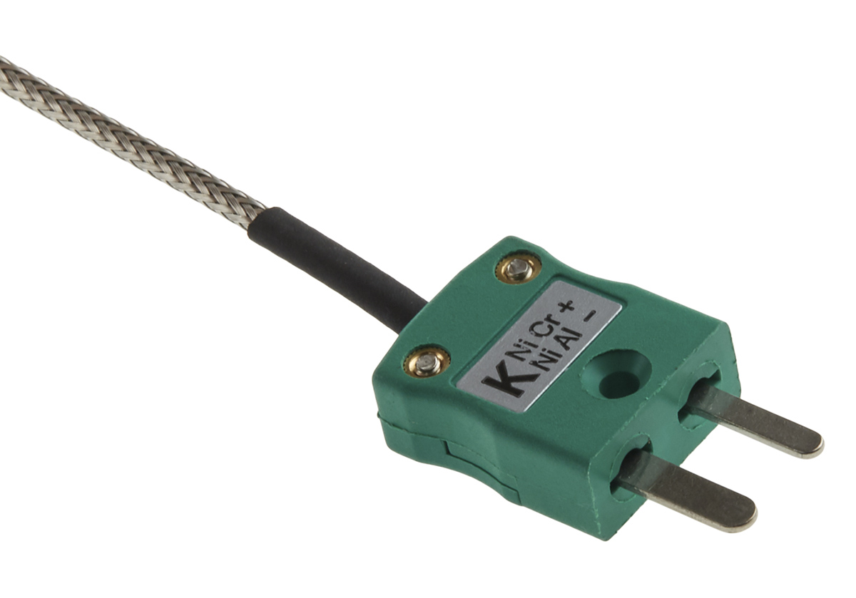 RS PRO Type K Crocodile Clip Thermocouple 1m Length, → +250°C