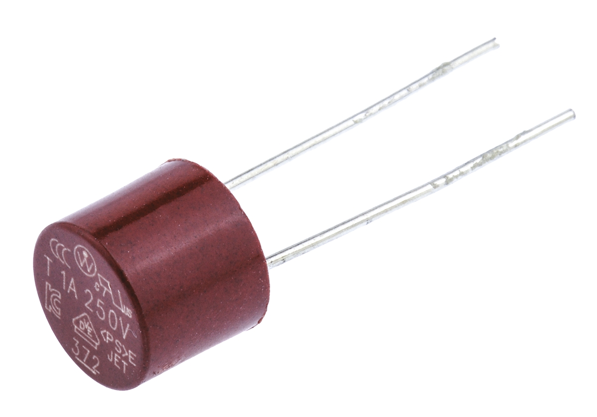 Wickmann PC Board Non Resettable Fuse, Radial 1A, 250V ac