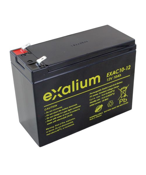 Exalium 12V F2 Lead Acid Battery, 10Ah