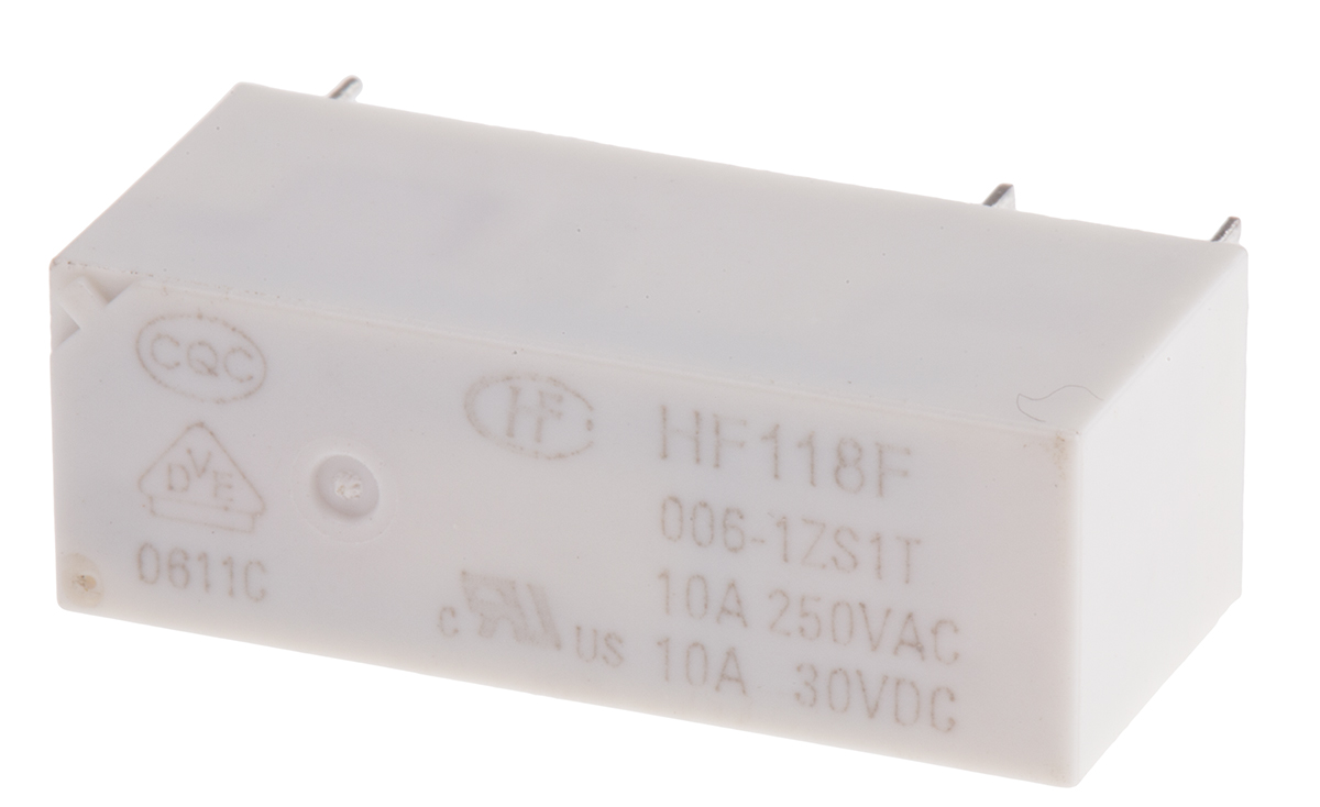 RS PRO PCB Mount Power Relay, 6V dc Coil, 10A Switching Current, SPDT