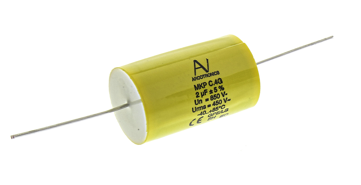KEMET C4G Metallised Polypropylene Film Capacitor, 850V dc, ±5%, 2μF, Through Hole