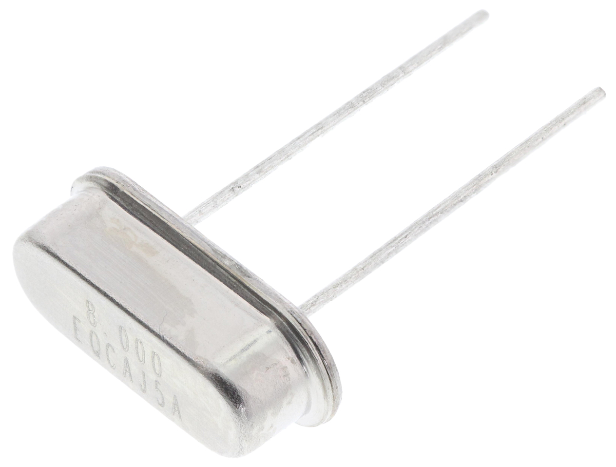 Euroquartz 8MHz Crystal ±30ppm HC-49-4H 2-Pin 10.77 x 4.34 x 3.5mm