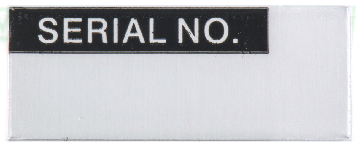 RS PRO Adhesive Pre-Printed Adhesive Label-Serial No.-. Quantity: 180