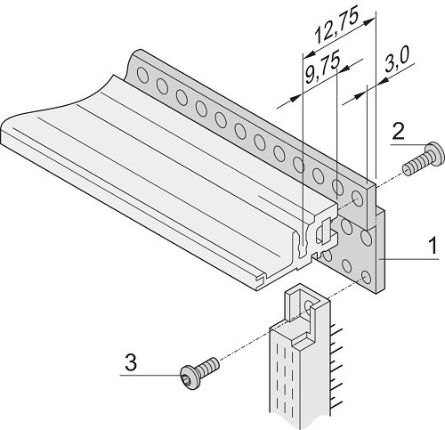 nVent SCHROFF Z-Rail, 20mm Depth