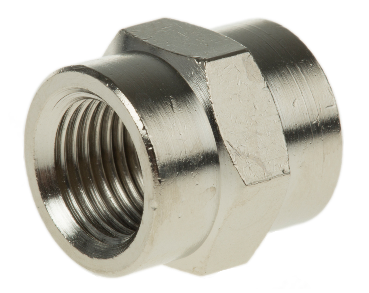 Legris LF3000 Series Straight Threaded Adaptor, G 1/8 Female to G 1/8 Female, Threaded Connection Style