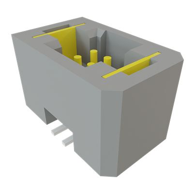 Samtec TFM Series Vertical Through Hole and Surface Mount PCB Header, 4 Contact(s), 1.27 mm Pitch, 2 Row, Shrouded