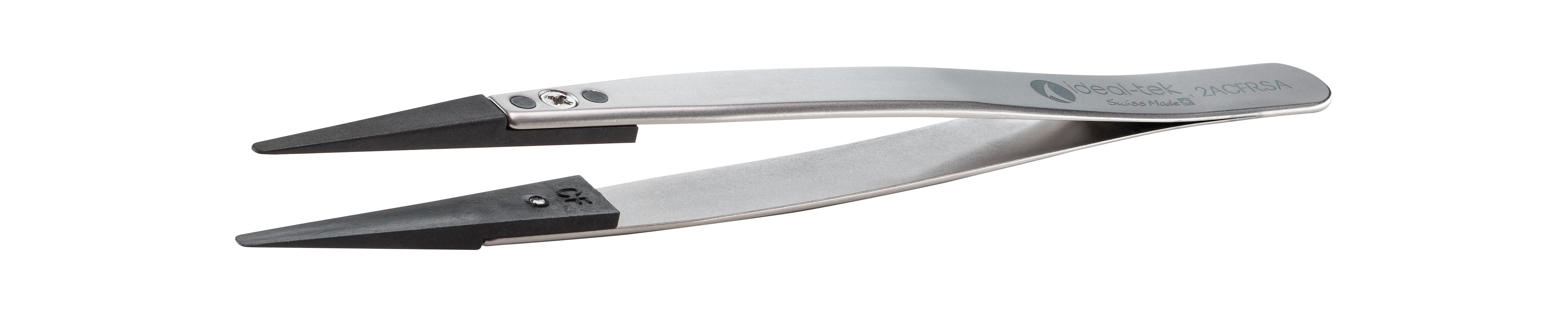ideal-tek 130 mm, Flat; Rounded, ESD Tweezers