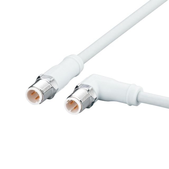 ifm electronicEVF, 500mm Cat5e, Grey M12 to Male M12 Male, Shielded, Terminated MPPE Sheath