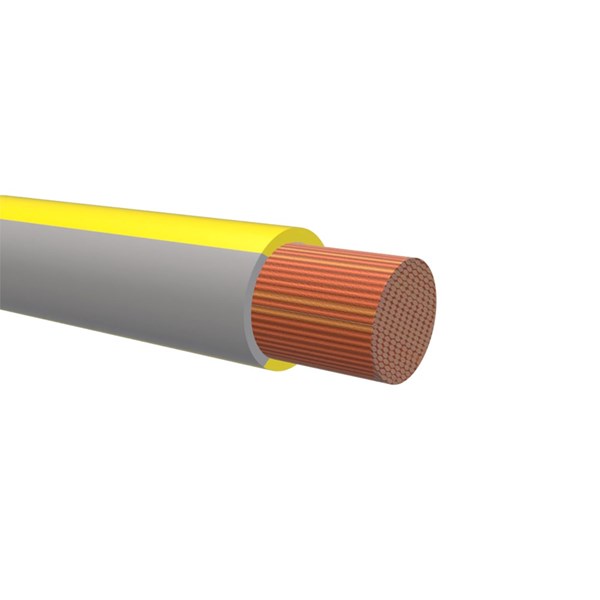 NEMIQ 50994 Series Grey/Yellow 1.5 mm² Hook Up Wire, 1, 100m, Polyvinylchloride Insulation, 50994-28-100