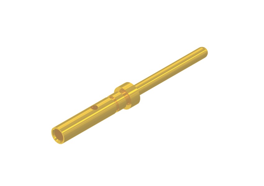 Amphenol CONEC size 0.76mm Male Crimp D-sub Connector Contact, Gold Flash over Nickel Plug, 28 → 22 AWG