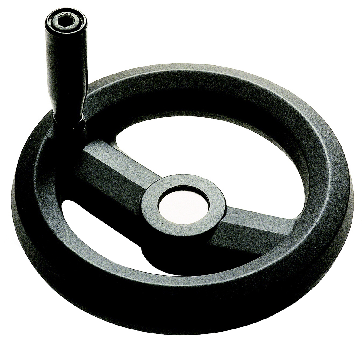 RS PRO Black Glass-Fibre Reinforced Technopolymer Hand Wheel, 100mm diameter