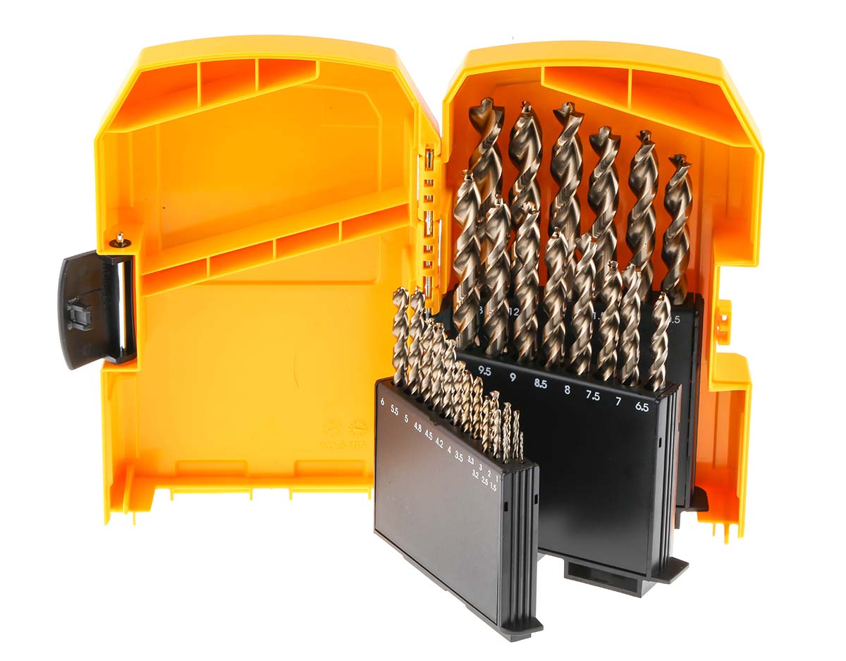 DeWALT 29-Piece Twist Drill Bit Set for Metal, 13mm Max, 1mm Min, HSS-G Bits