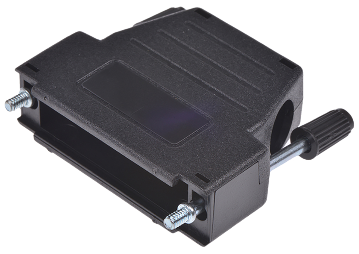 MH Connectors MHDSSK-T/P Series ABS Angled, Straight D Sub Backshell, 25 Way, Strain Relief
