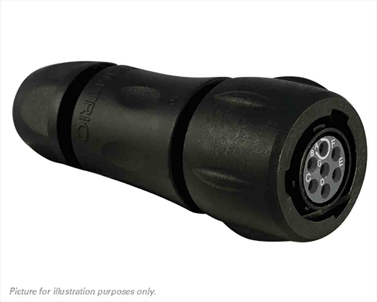 Souriau Sunbank by Eaton, UTS 7 Way Cable Mount MIL Spec Circular Connector Plug, Socket Contacts,Shell Size 10,