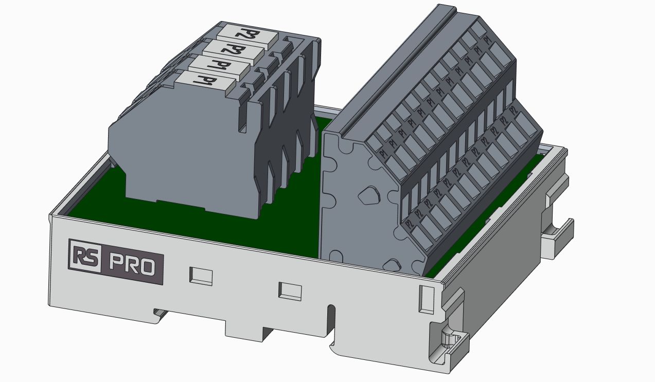 RS PRO 13-Contact Female Interface Module, Spring Clamp Connector, DIN Rail Mount, 32A