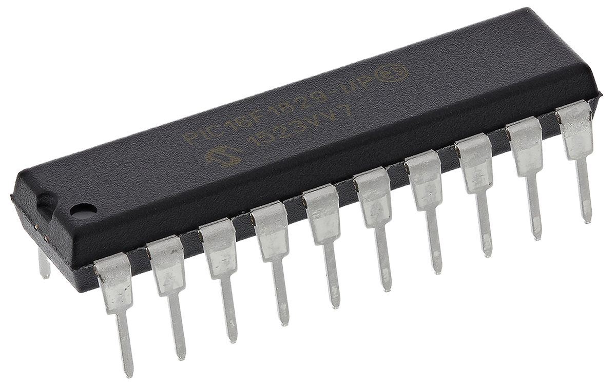 Microchip PIC16F1829-I/P, 8 bit PIC, PIC16F1829 Microcontroller, 64 MHz, 8kB FLASH, 20-Pin PDIP