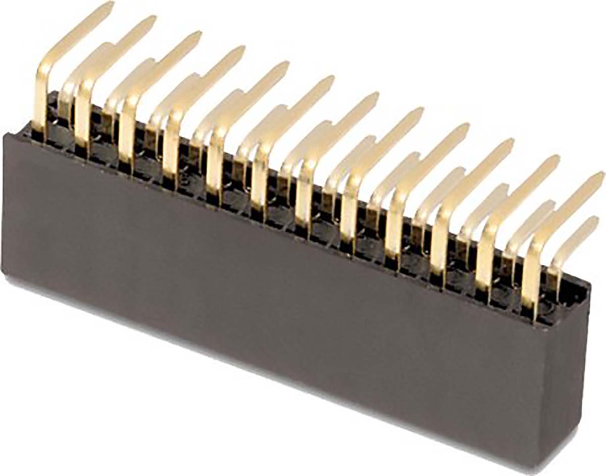 Wurth Elektronik WR-PHD Series Right Angle Through Hole Mount PCB Socket, 4-Contact, 2-Row, 2.54mm Pitch, Solder