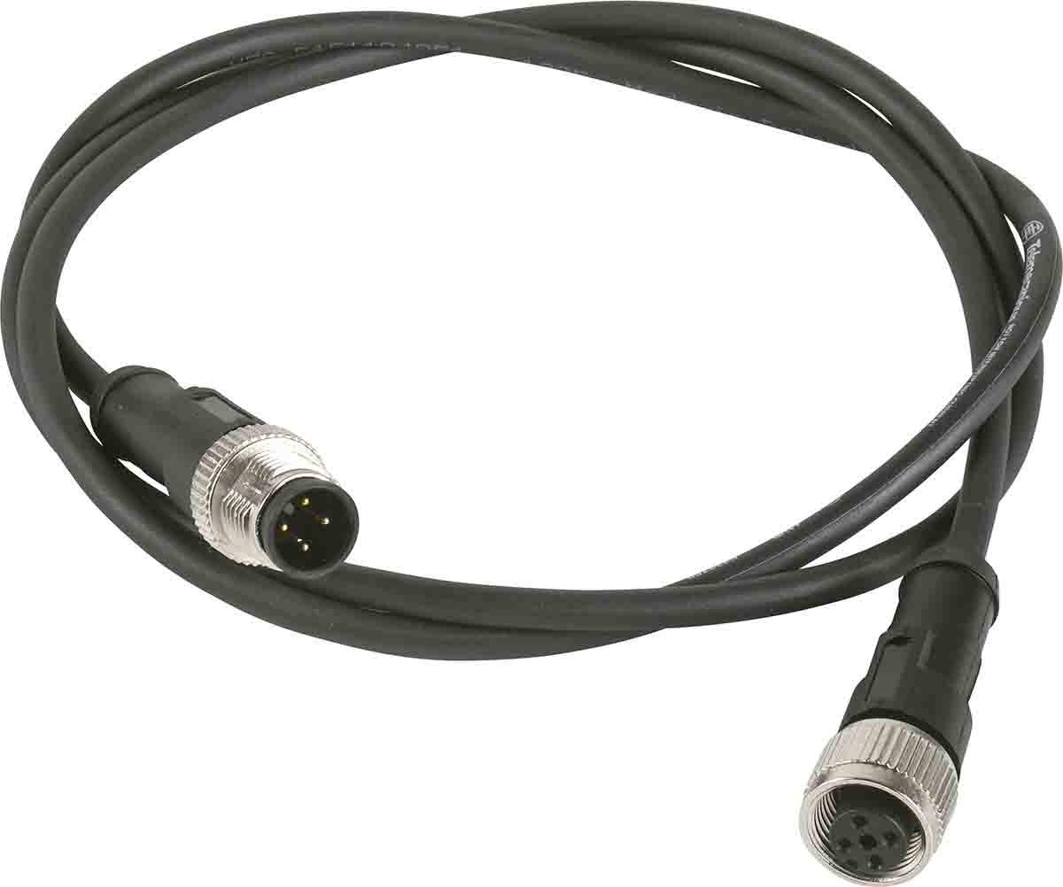 Telemecanique Sensors Male 3 way M12 to Female 3 way M12 Sensor Actuator Cable, 1 m