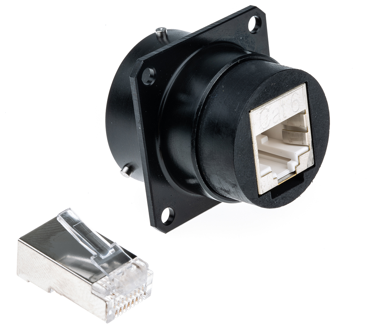 Glenair IPT Series Female RJ45 Connector, Panel Mount, Cat6 Straight