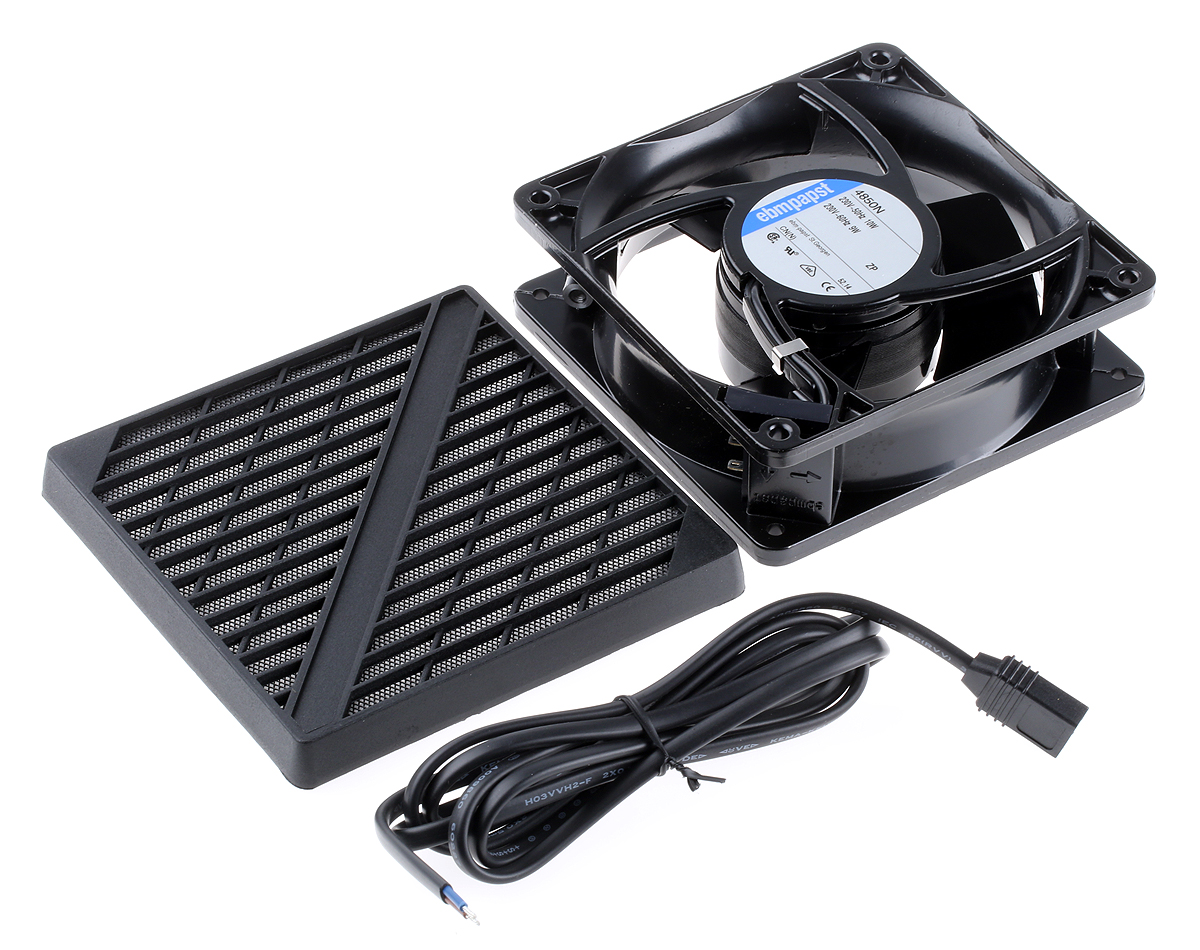ebm-papst 4000 N Series Axial Fan Kit, 230 V ac, AC Operation, 100m³/h, 10W, 119 x 119 x 38mm