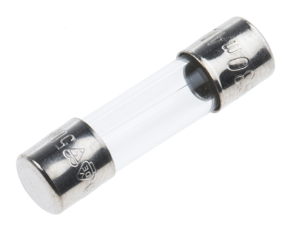 RS PRO 630mA F Glass Cartridge Fuse, 5 x 20mm