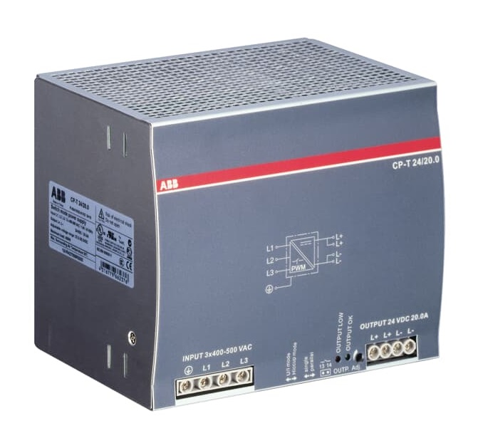 ABB CP-T Switched Mode DIN Rail Power Supply, 340 → 575 V ac / 480 → 820V dc ac, dc Input, 24V dc dc