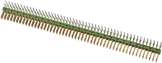 TE Connectivity AMPMODU MOD II Series Right Angle Through Hole Pin Header, 100 Contact(s), 2.54 mm Pitch, 2 Row,