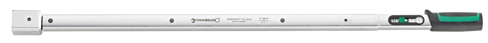 STAHLWILLE 730II/65 Quick Click Torque Wrench, 130 → 650Nm, Rectangular Drive, 22 x 28mm Insert