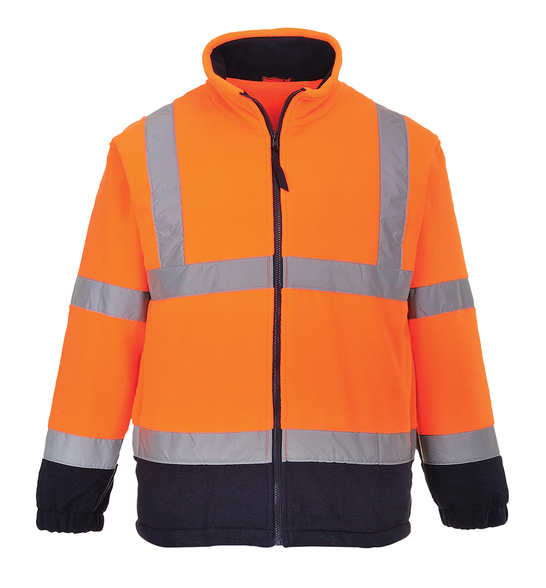 Portwest Navy/Orange Men Hi Vis Fleece, L