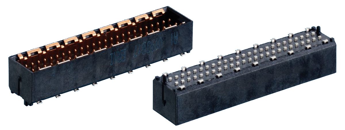 ERNI MicroSpeed Series Straight Surface PCB Header, 50 Contact(s), 1 mm Pitch, 2 Row, Shrouded
