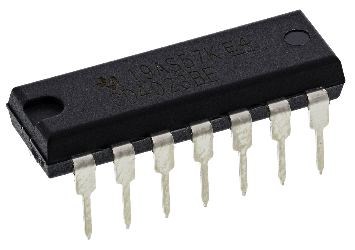 Texas Instruments CD4023BE, Triple 3-Input NAND Logic Gate, 14-Pin PDIP