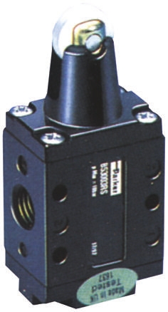 Parker Roller 3/2 Pneumatic Manual Control Valve B53 Series, G 1/4, 1/4in, III B