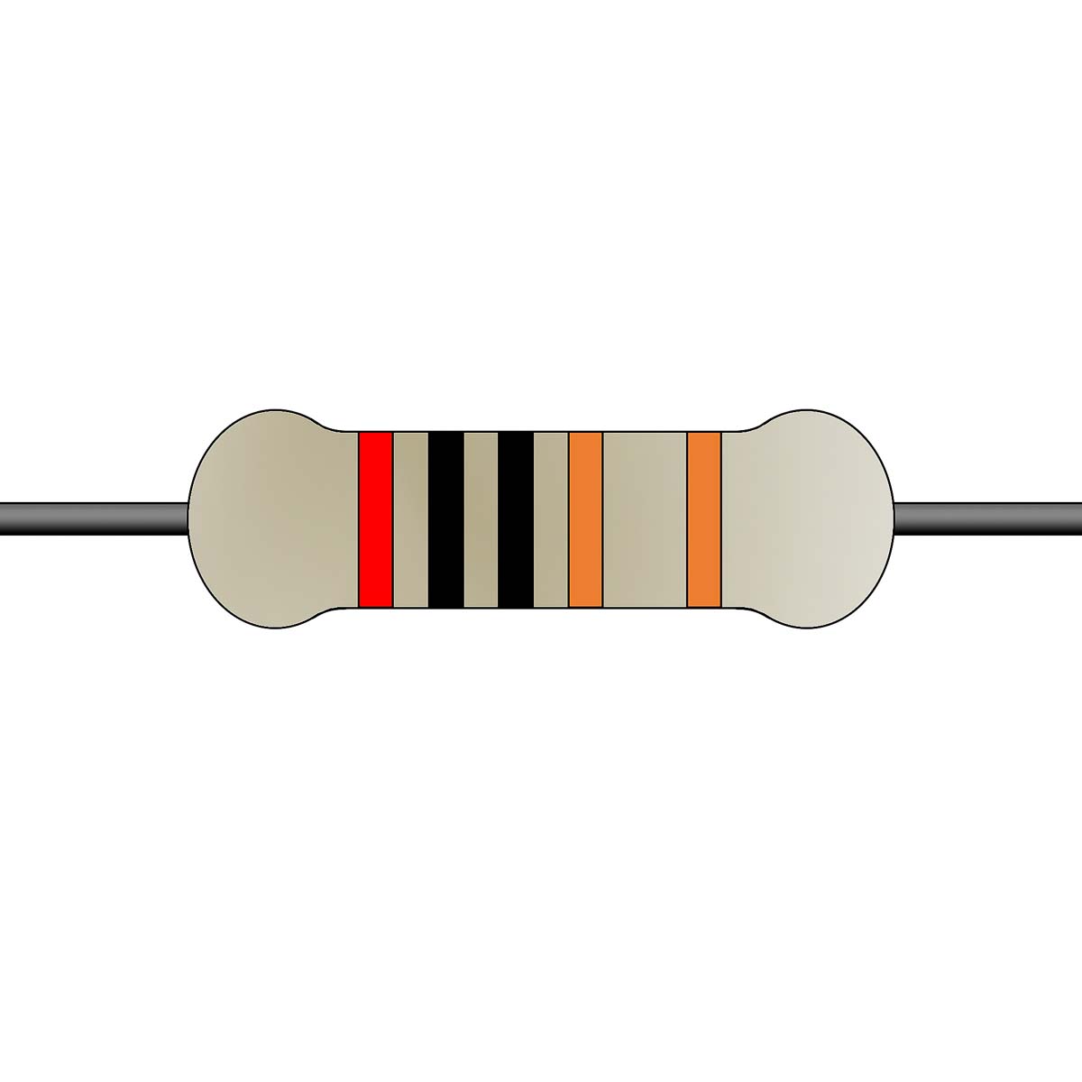 Yageo 2kΩ Metal Film Fixed Resistor 0.4W ±1% MF0204FTE52-2K