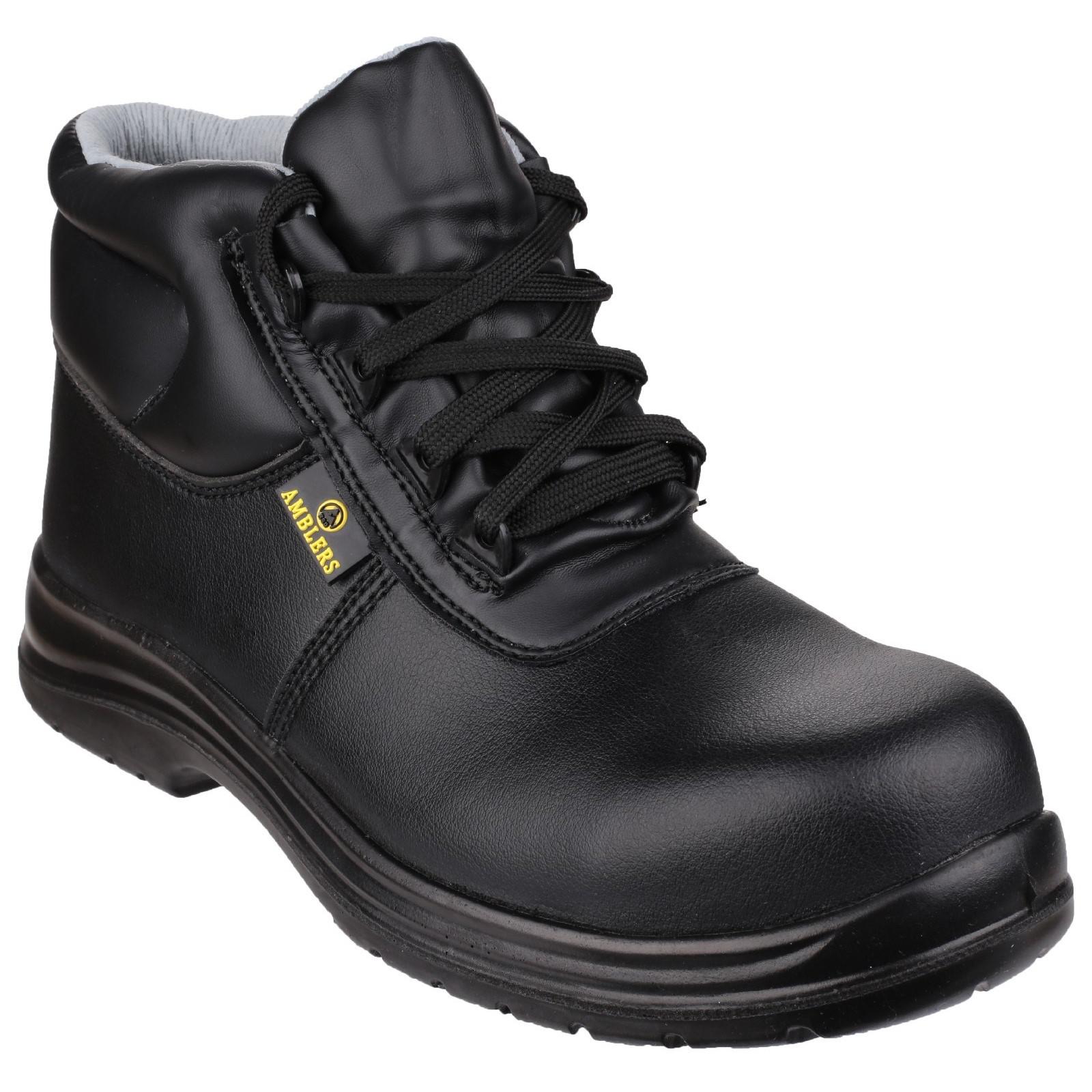 Amblers FS663 Black ESD Safe Metal Toe Capped Unisex Safety Boots, UK 4, EU 37