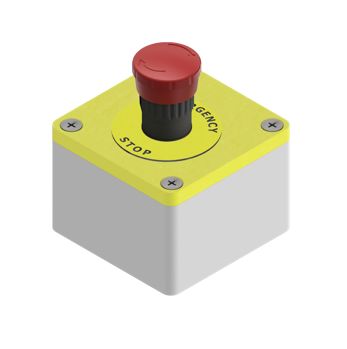 RS PRO Twist Release Emergency Stop Push Button, Surface Mount, 1NC, IP65
