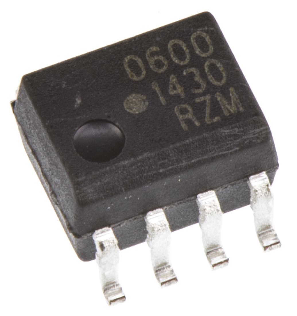 Broadcom, HCPL-0600-000E DC Input Transistor Output Optocoupler, Through Hole, 8-Pin SOIC