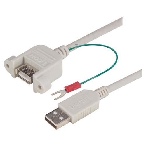 L-Com , Male USB to Male USB A, 500mm