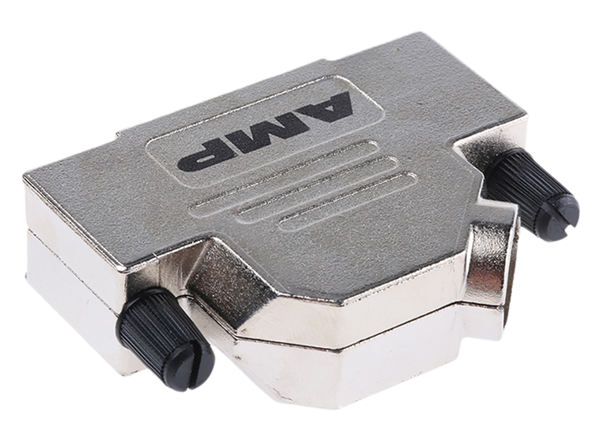 TE Connectivity ADK Series Zinc Angled D Sub Backshell, 25 Way, Strain Relief