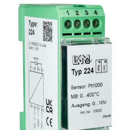 LKMelectronic LKM Temperature Transmitter Pt1000 Input, 15 → 26 V ac/dc, 15 → 35 V ac/dc