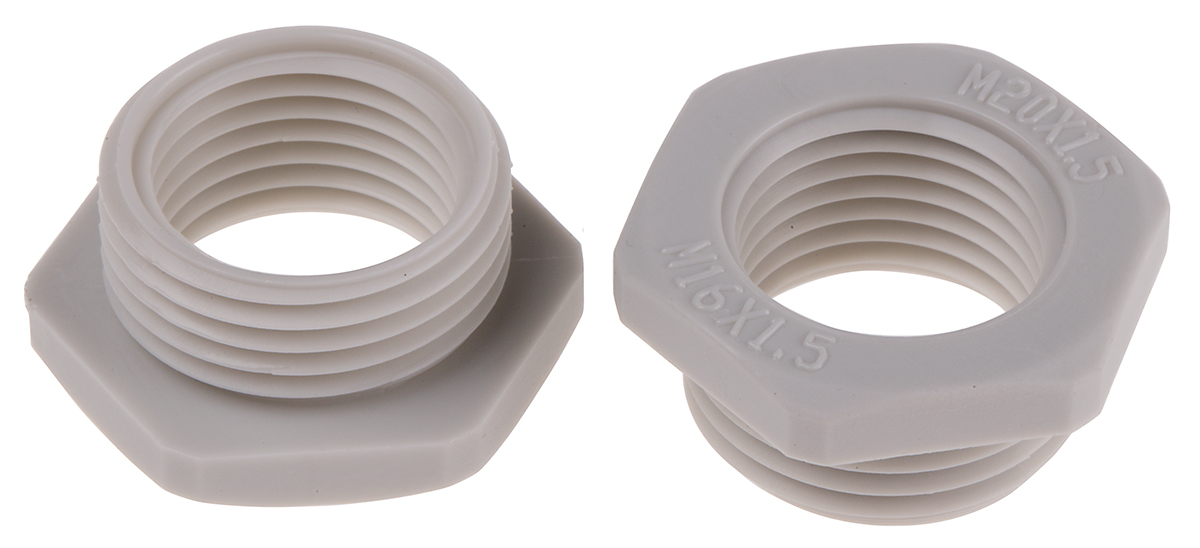 RS PRO Cable Gland Adaptor, M20 Exterior Thread, M16 Interior Thread, Nylon 66