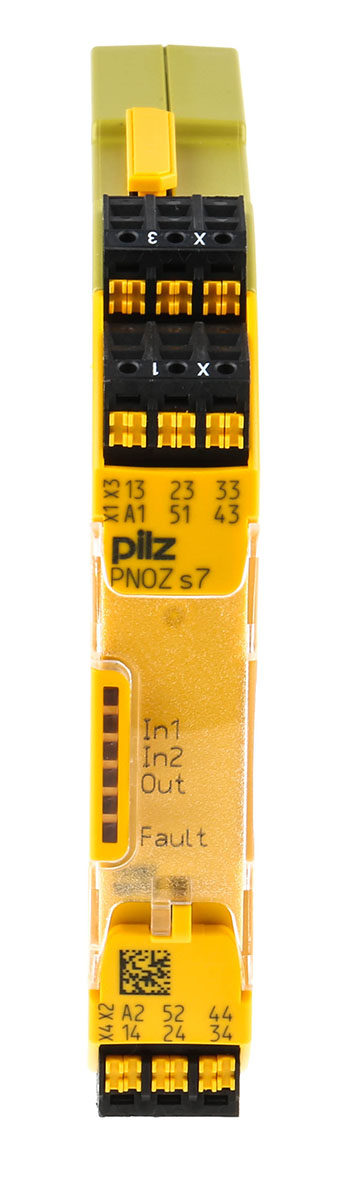 Pilz PNOZsigma PNOZ s7 C 1 Auxiliary Contacts Safety Relay 24V dc, Dual-Channel 4 Safety Contacts