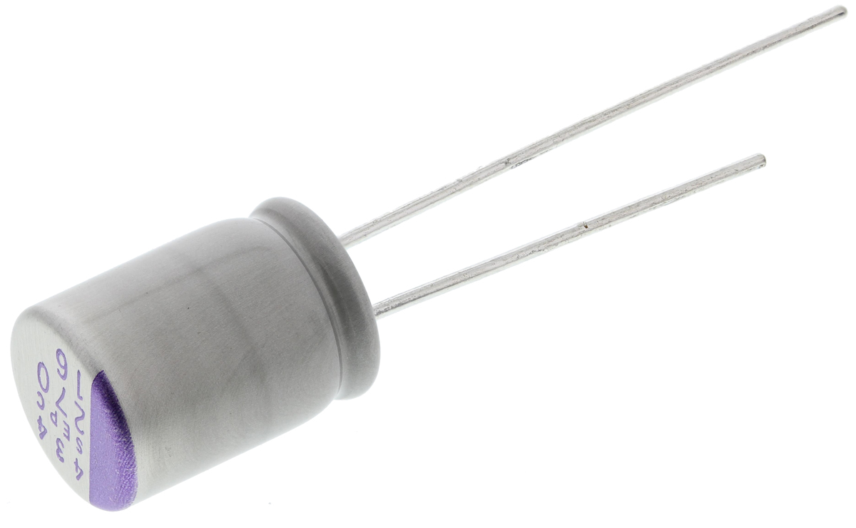 Panasonic 270μF Through Hole Polymer Capacitor, 16V dc