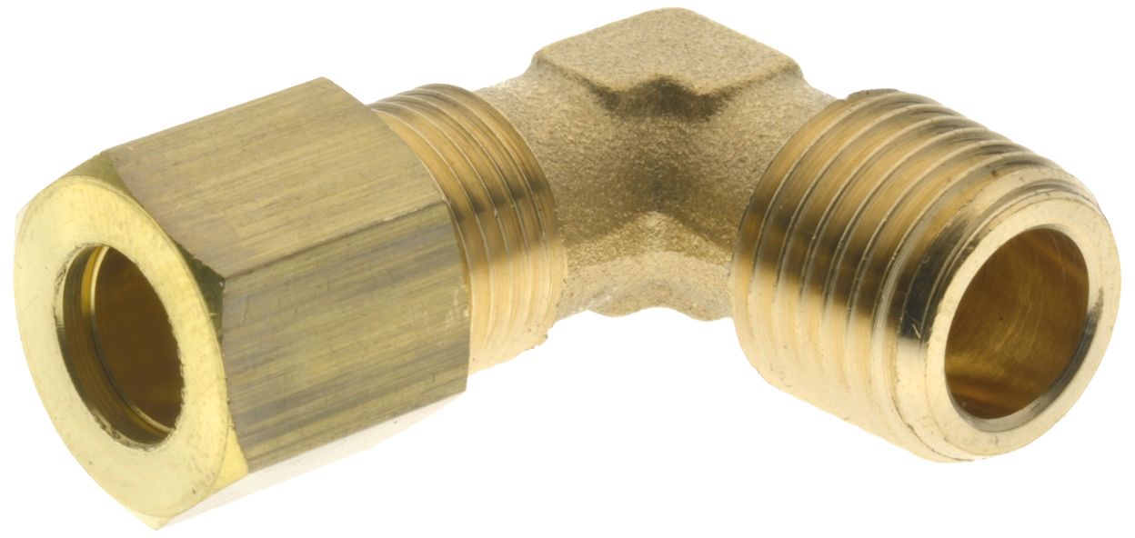 RS PRO Threaded Fitting, Elbow Compression Adapter, Female Metric M14 to Male BSPT 1/8in