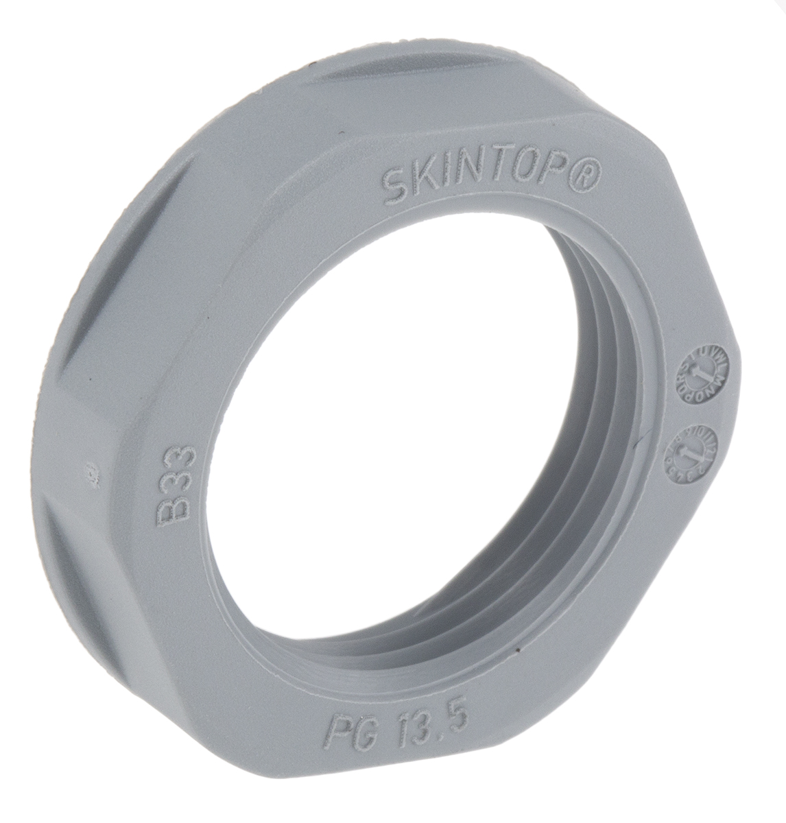 Lapp Grey Fibreglass PA Cable Gland Locknut, PG13.5 Thread, IP68